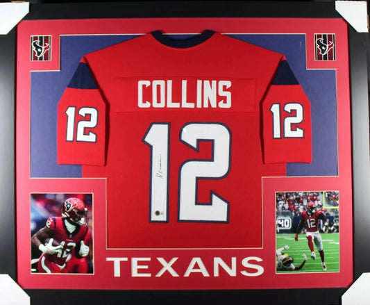 NICO COLLINS Signed/Autographed Custom Jersey in 35x43 Frame - Beckett